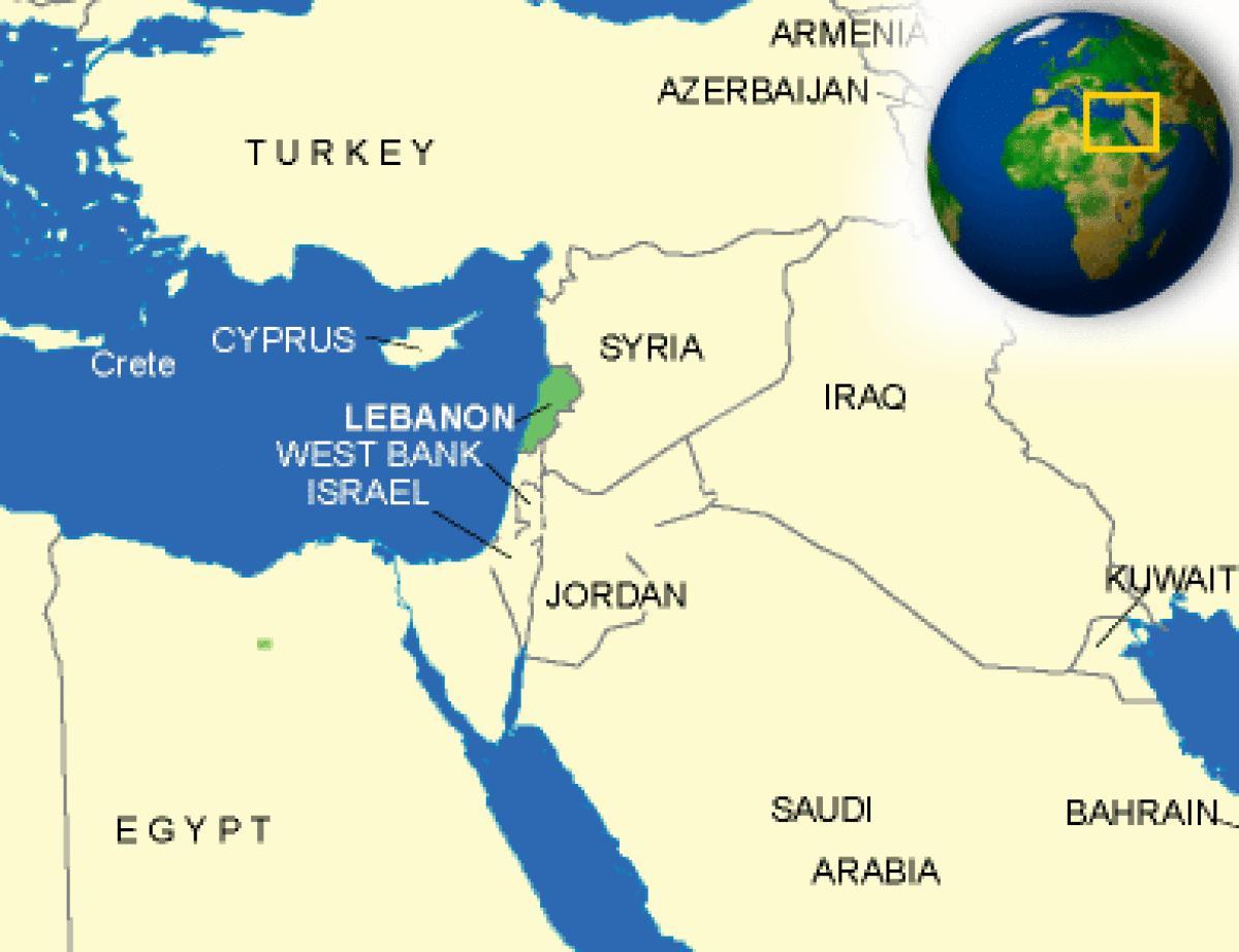 Libanon på kartet