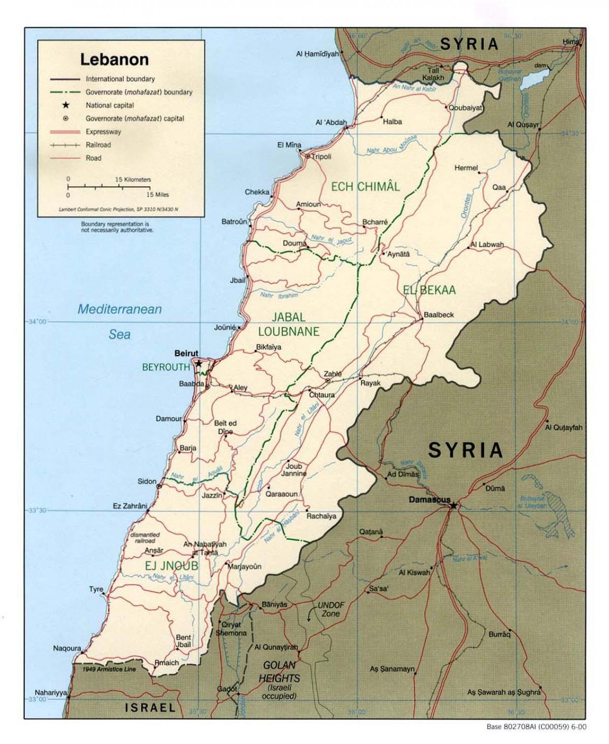 kart Libanon