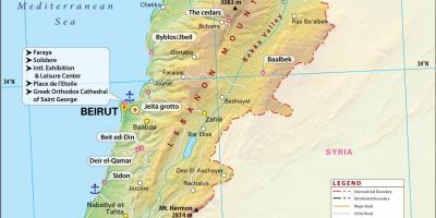 Kart over gamle Libanon